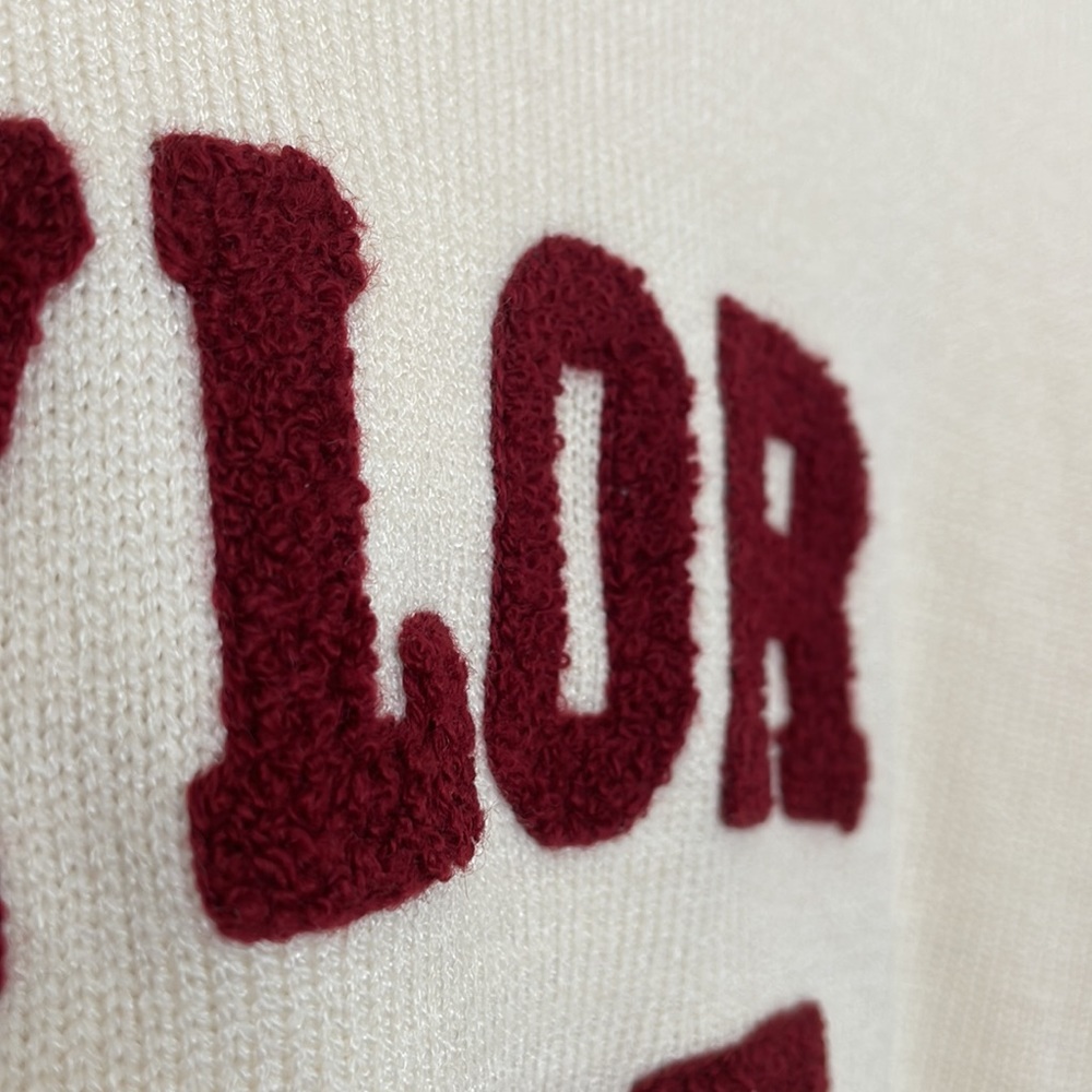 New Red Taylor Swift Stripe Varsity Style Knit Sw… - image 4